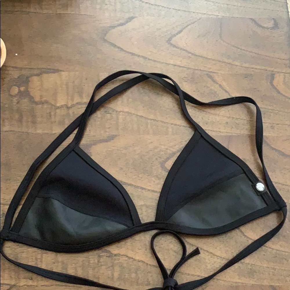 BLACK LEATHER LIKE / NEOPRENE RIP CURL BIKINI
